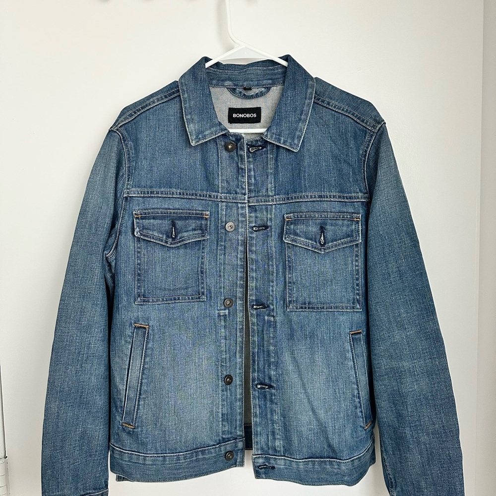 Bonobos Blue Lightweight Shirt Jacket with Classic Styling
